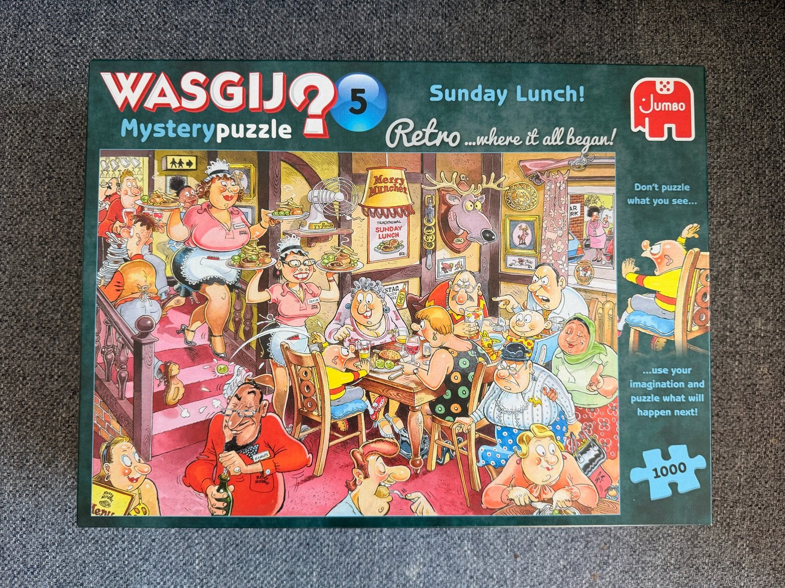 Wasgij? Mystery puzzel. Sunday lunch 1000 stukjes legpuzzel, Ophalen of Verzenden, 500 t/m 1500 stukjes, Zo goed als nieuw, Legpuzzel