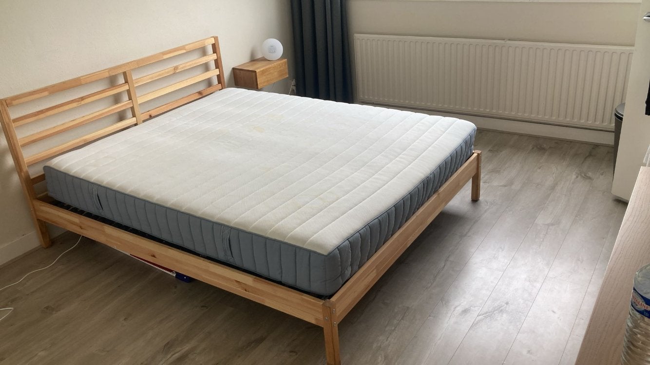 Tweepersoonsbed IKEA NEIDEN met lattenbodem 2x80x200 cm, Ophalen, Gebruikt, Overige kleuren, Tweepersoons