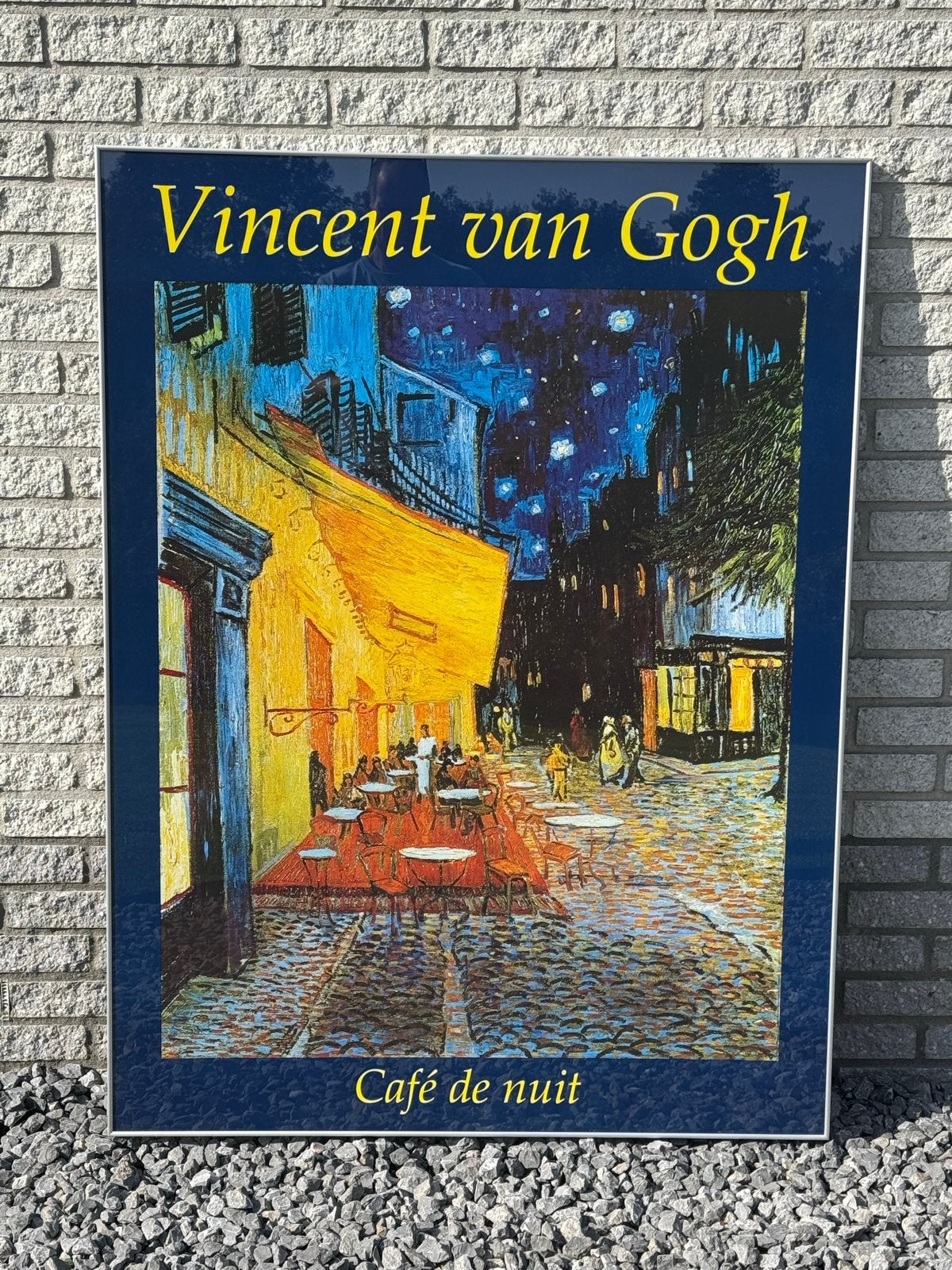 Vincent van Gogh - Café de Nuit - Ingelijste Poster 120x90, Rechthoekig Staand, Met lijst, Deurposter of groter, Ophalen of Verzenden