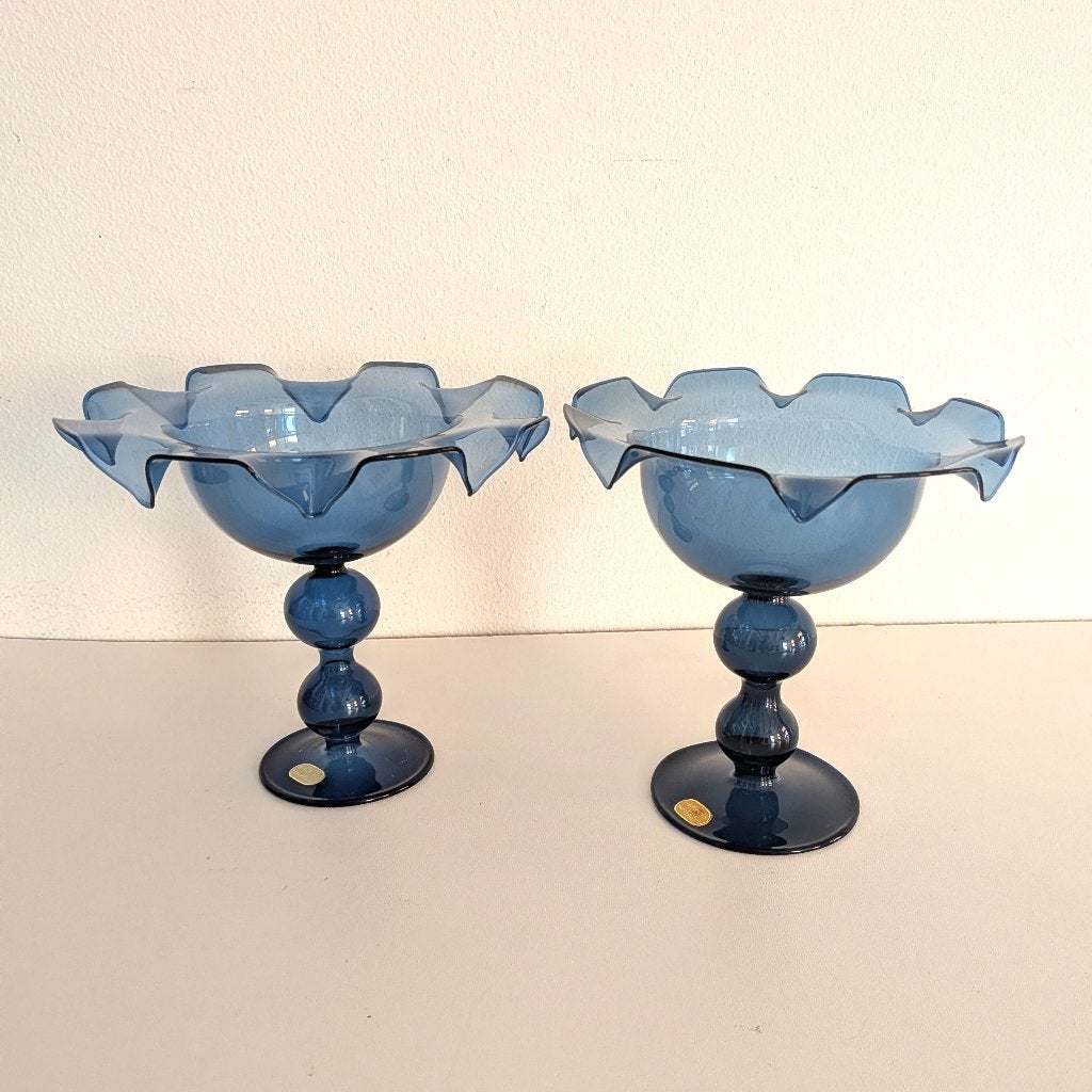2 vintage mondgeblazen glazen schaaltjes Lauscha glaskunst, Antiek en Kunst, Antiek | Glas en Kristal, Ophalen of Verzenden