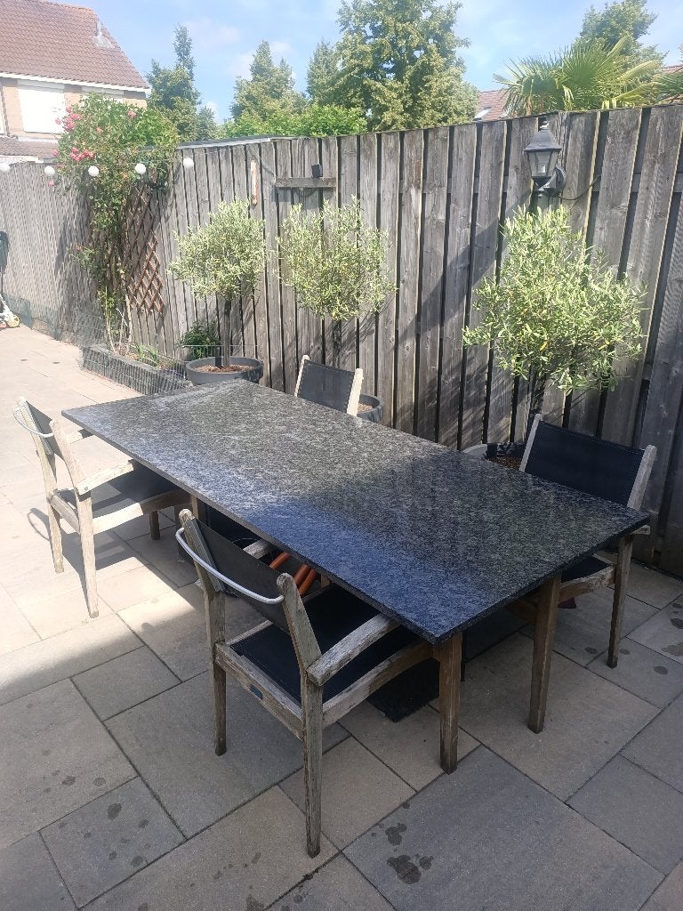Natuurstenen tafel, Ophalen, Zo goed als nieuw, Rechthoekig, Overige materialen