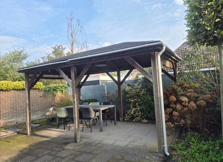 Douglas houten overkapping - ca. 4,75x2,70m, Tuin en Terras, Ophalen, Gebruikt, Tuinpaviljoen