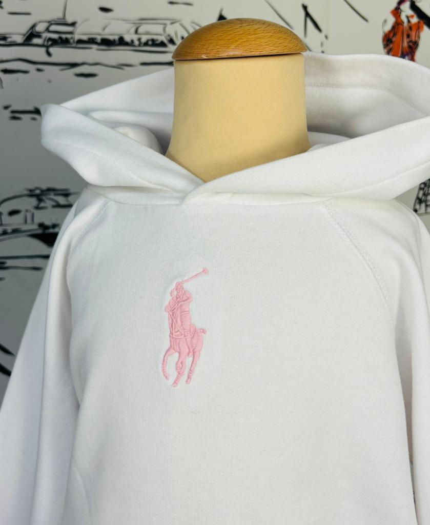 Ralph Lauren witte hoodie trui meisje maat 6, Trui of Vest, Zo goed als nieuw, Ralph Lauren, Verzenden
