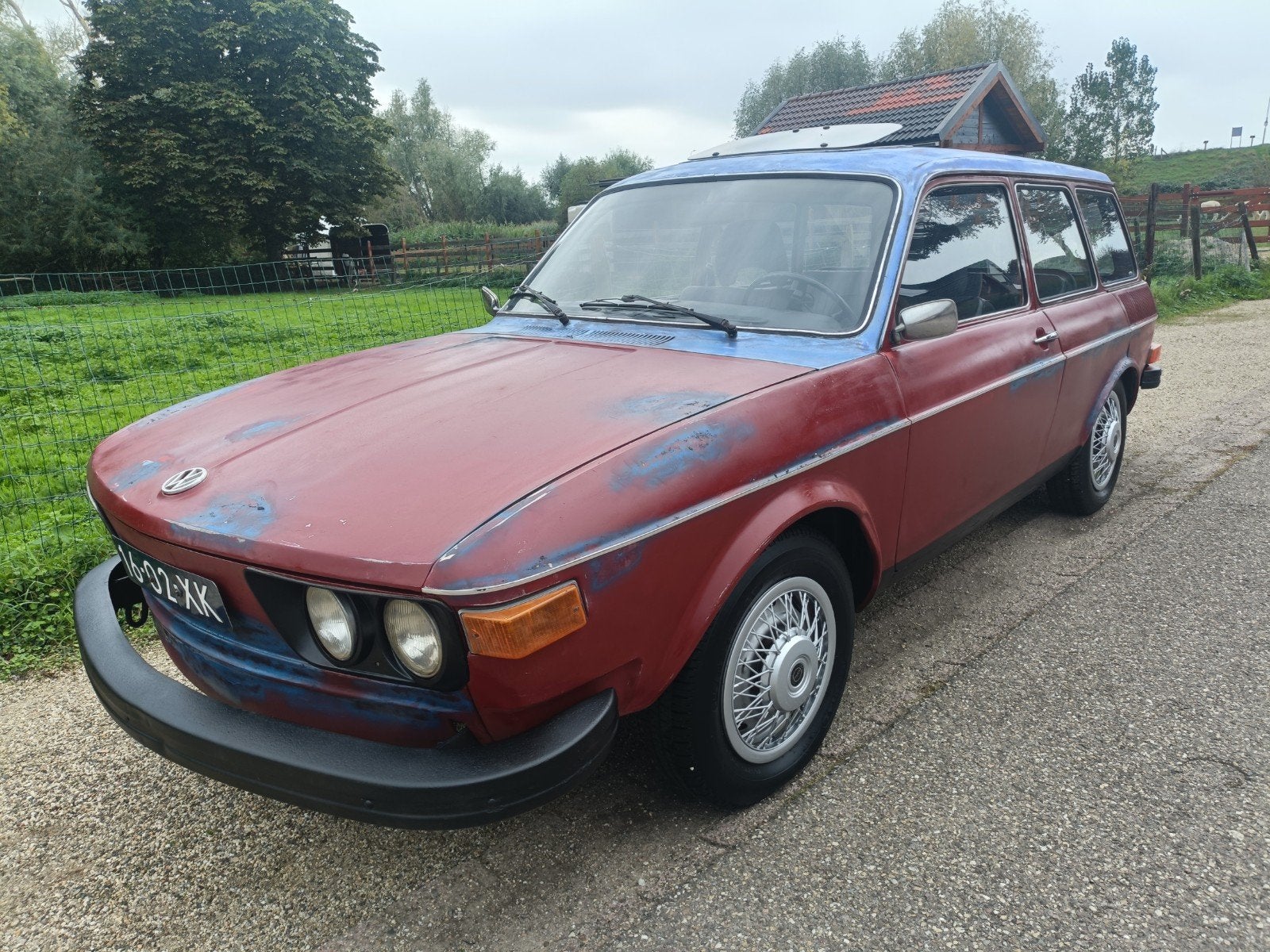 Volkswagen 412 1.7 LE Variant 1973 Blauw, Auto's, Zwart, 4 cilinders, 1095 kg, Stationwagon
