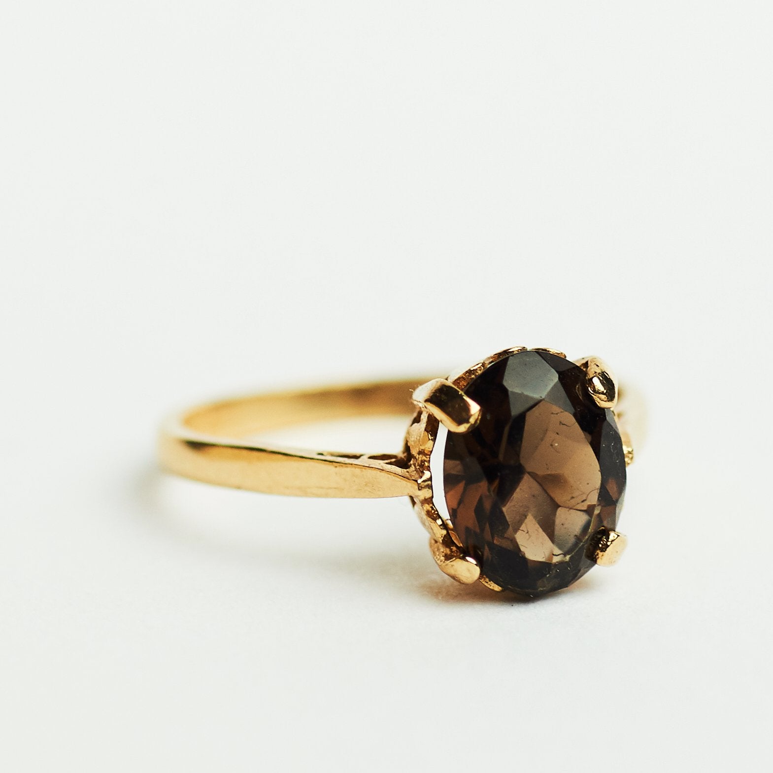 Vintage ring, Zwart, Ophalen of Verzenden, Met edelsteen, Dame