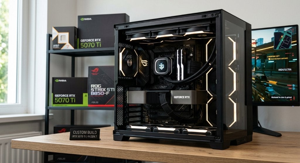 High-End Game PC (Ryzen 7 / RTX 5070 Ti) — Nieuw Gebouwd, Computers en Software, Ophalen, 32 GB, Nieuw, Gaming