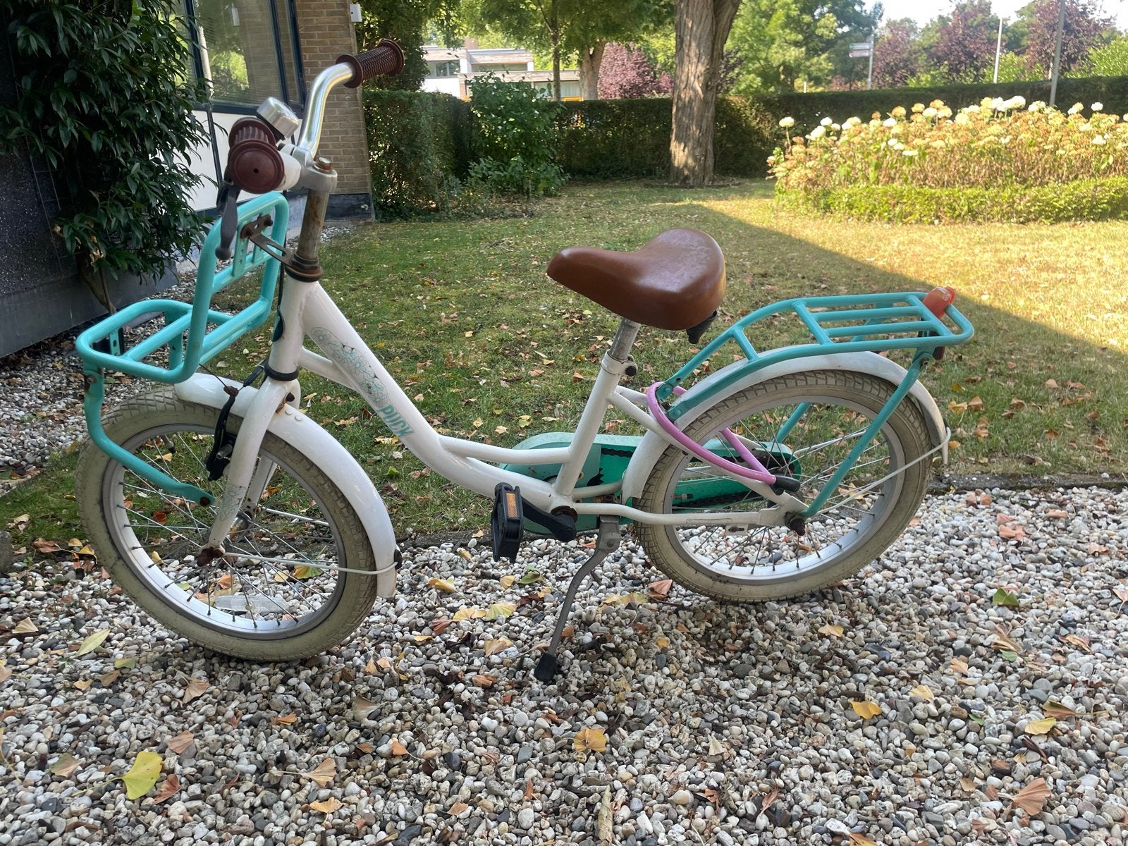 Puky kinderfiets 16 inch met mandje en bagagedrager, Fietsen en Brommers, Ophalen, Gebruikt, Terugtraprem, 16 tot 20 inch