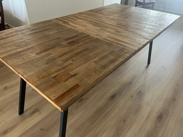 Eettafel 1.80 bij 90 cm, Huis en Inrichting, Tafels | Eettafels, Ophalen, Gebruikt, 50 tot 100 cm, Vijf personen of meer