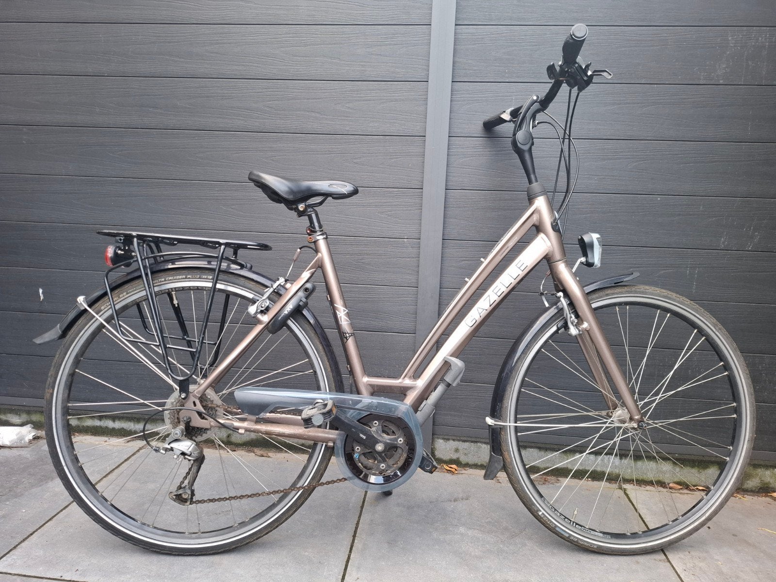 Damesfiets Gazelle Chamonix trekking (Bronskleurig), Ophalen, 28 inch, 53 tot 56 cm, Zo goed als nieuw