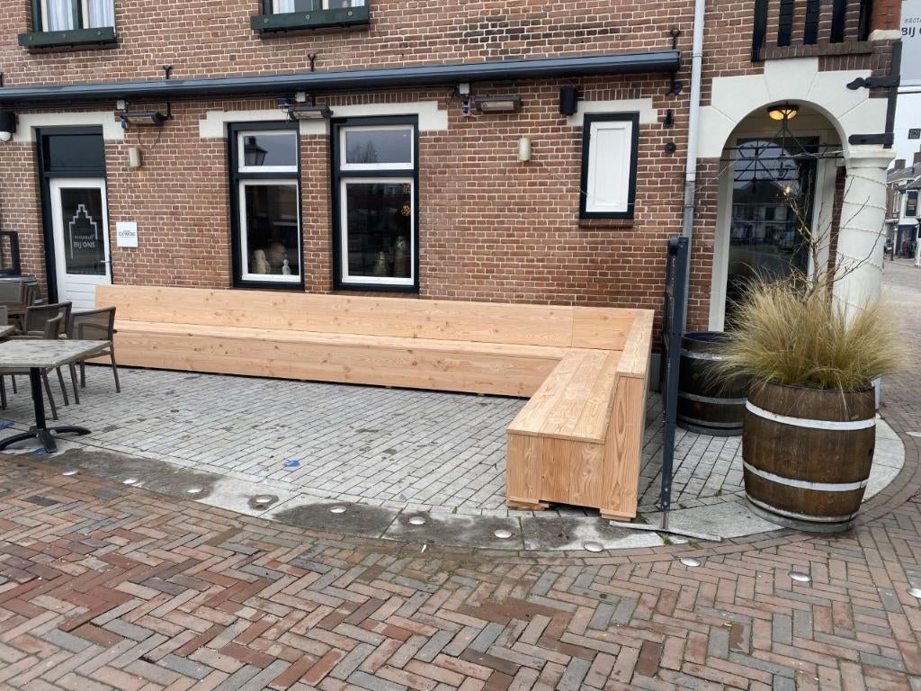 Douglas Hoekbank | Loungebanken | loungebanken Douglas, Verzenden, Nieuw, Hout, Eettafel