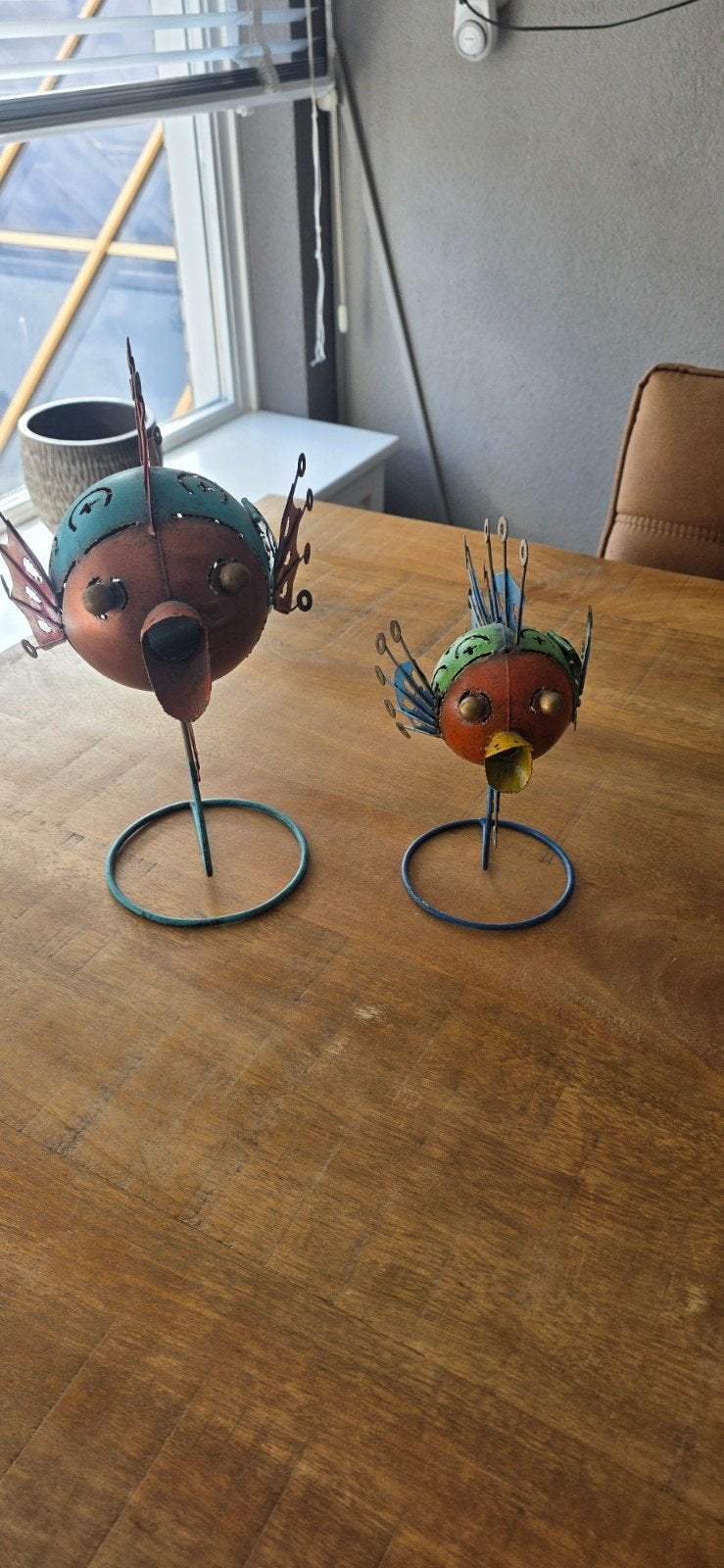 Decoratieve metalen vissen - set van 2, Meerkleurig, Overige stijlen, Ophalen of Verzenden, Zo goed als nieuw