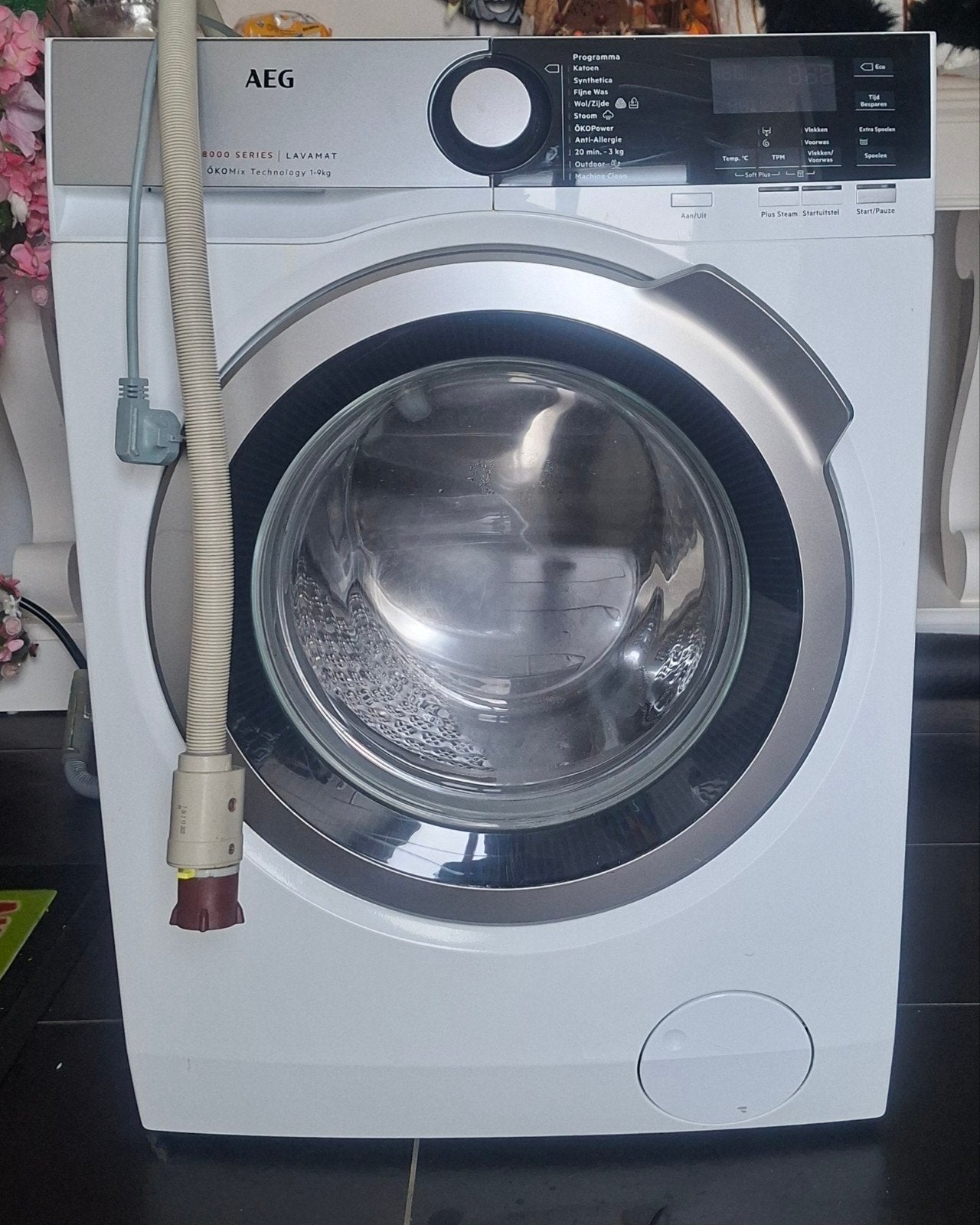 AEG L8FEOKOMIX wasmachine 8000 series, Ophalen, 1200 tot 1600 toeren, Gebruikt, 8 tot 10 kg