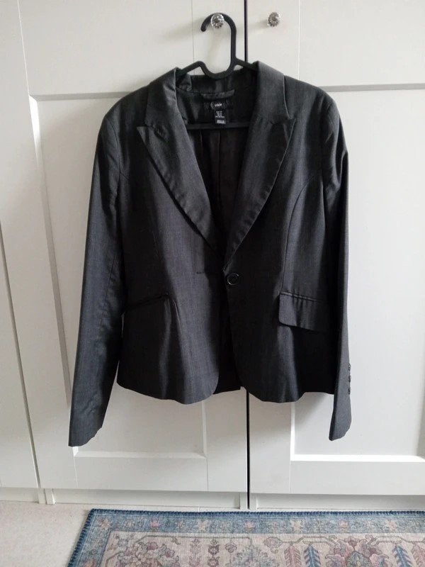 donkergrijze blazer van h&m, Maat 38/40 (M), H&M, Verzenden, Zo goed als nieuw