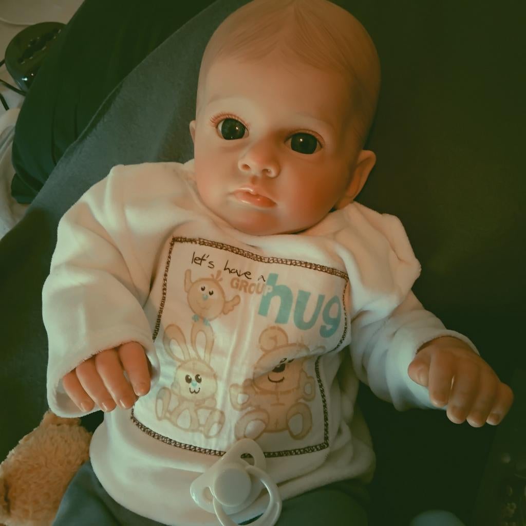 Reborn jongetje, Ophalen of Verzenden, Zo goed als nieuw, Babypop, Levensecht of Reborn