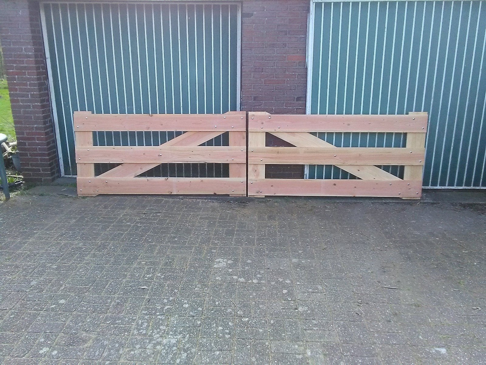 Douglas landhek 4 m breed, Tuin en Terras, Ophalen, Nieuw, Hout, Tuinhek