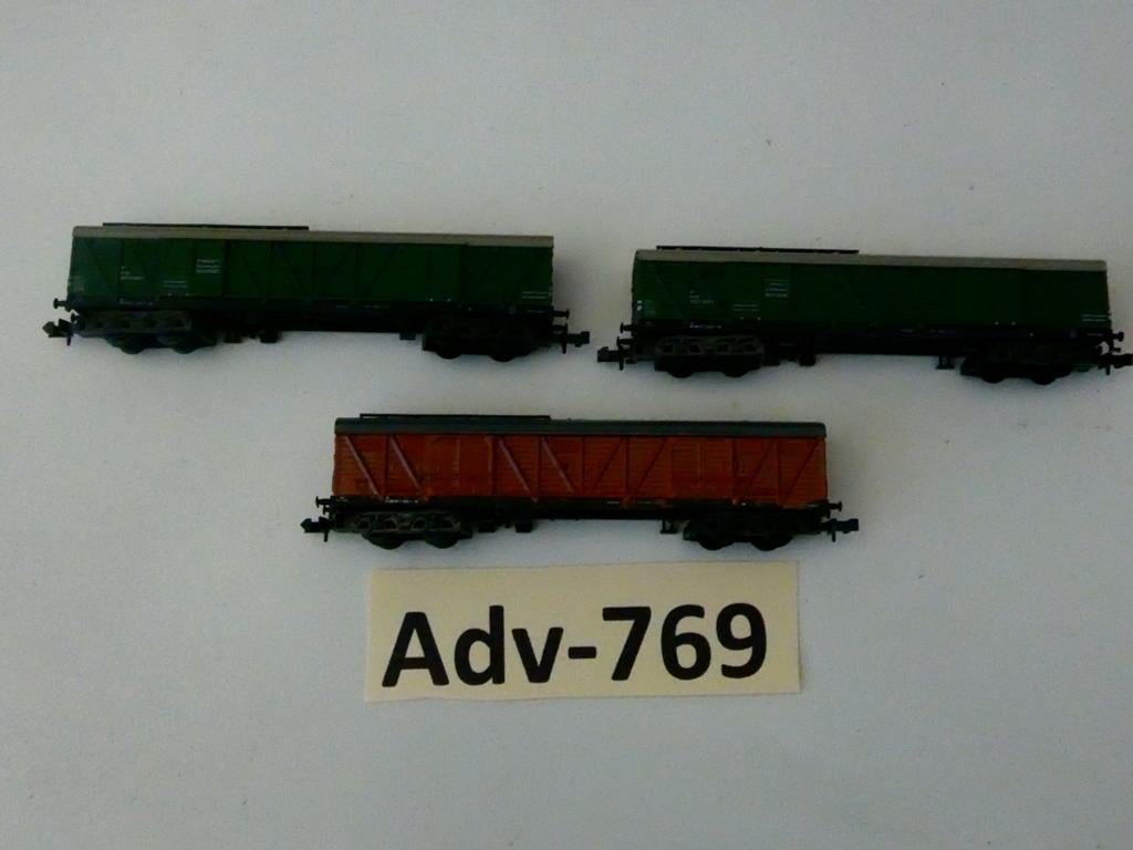Adv-769 N Spoor Bouw/Hulpverleningswagons 3596 Minitrix, Gebruikt, Gelijkstroom, Trix, Wagon