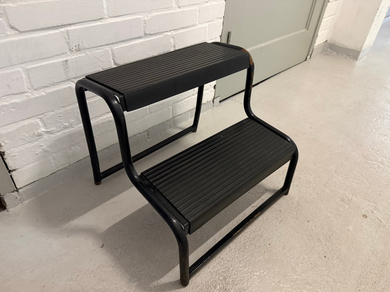 Zwart metalen caravan/camper trapje, Ophalen, Gebruikt, Staal