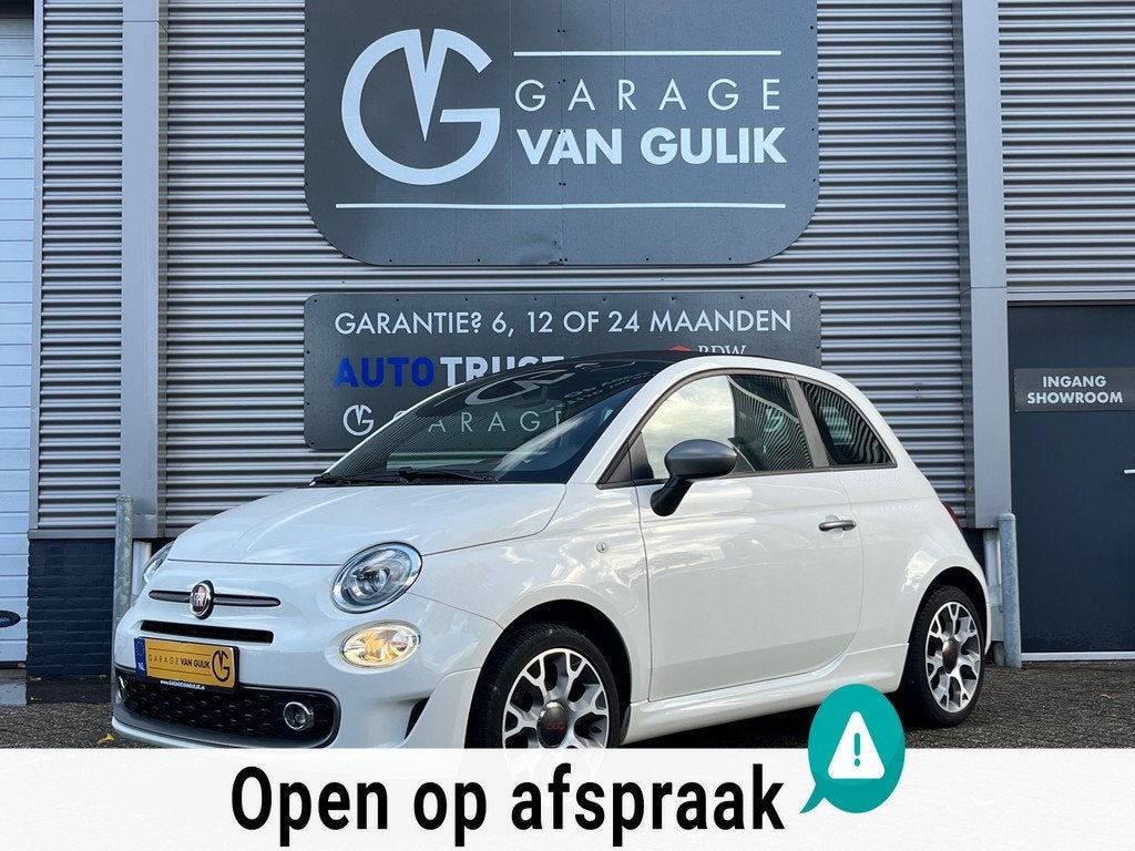 Fiat 500 1.2 Cabrio 69PK Trekhaak,CarPlay,Airco,Cruise,Isofi, Voorwielaandrijving, Gebruikt, 4 cilinders, 4 stoelen