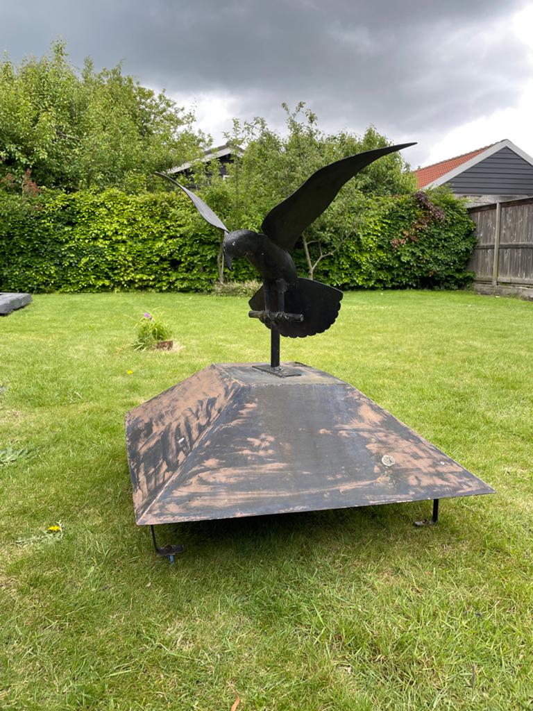 Schoorsteenkap met vogelornament - 99x84x100 cm, Ophalen, Zo goed als nieuw