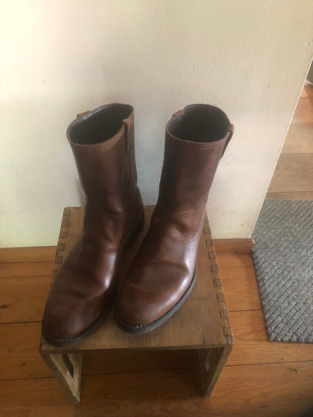 Enkel laarsjes., Ophalen of Verzenden, Zo goed als nieuw, Bruin