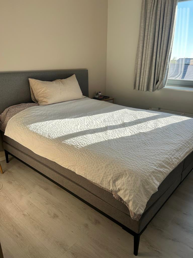 Boxspring 160x200 van swiss sense met topper, Ophalen, Tweepersoons, Zo goed als nieuw, 200 cm