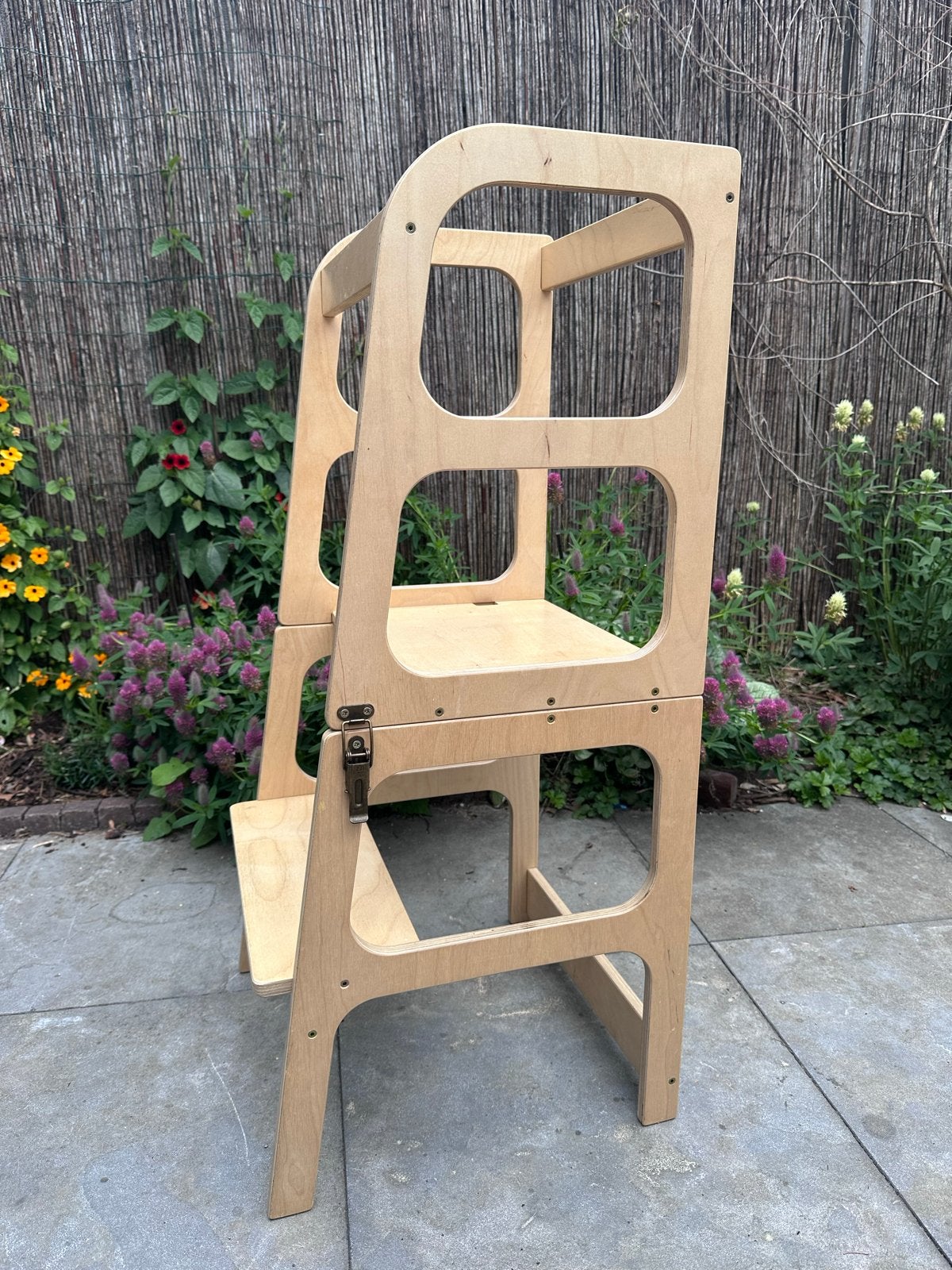 Montessori leertoren/klimrek met glijbaan en tafel/stoel, Ophalen, Gebruikt, Overige typen