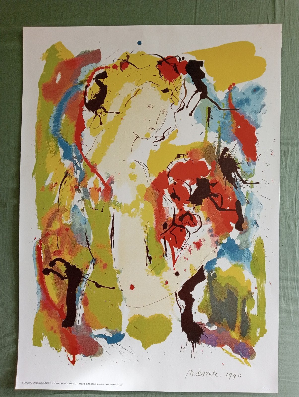 Nic Jonk Print vrouwenfiguur, Ophalen of Verzenden, A1 t/m A3, Film en Tv