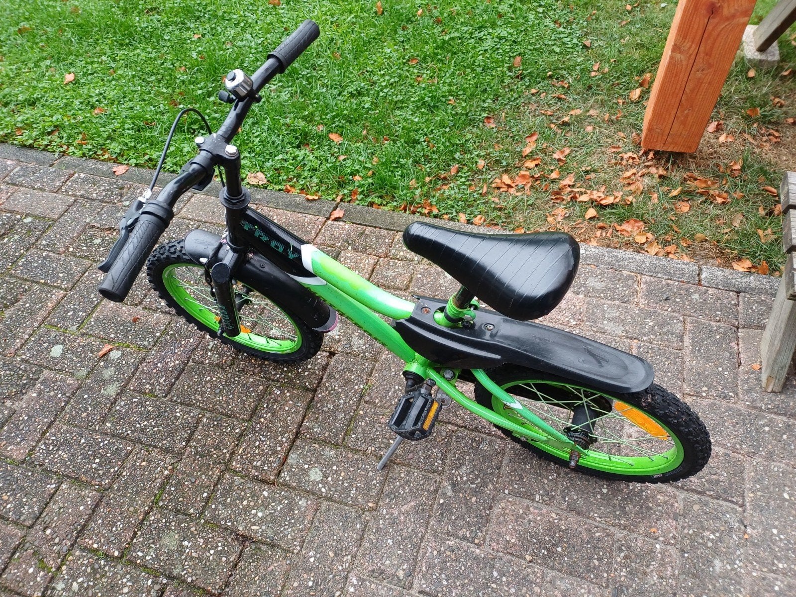 Kinderfiets Troy MotorCross 16 inch, Ophalen of Verzenden, Gebruikt, 16 tot 20 inch, Troy