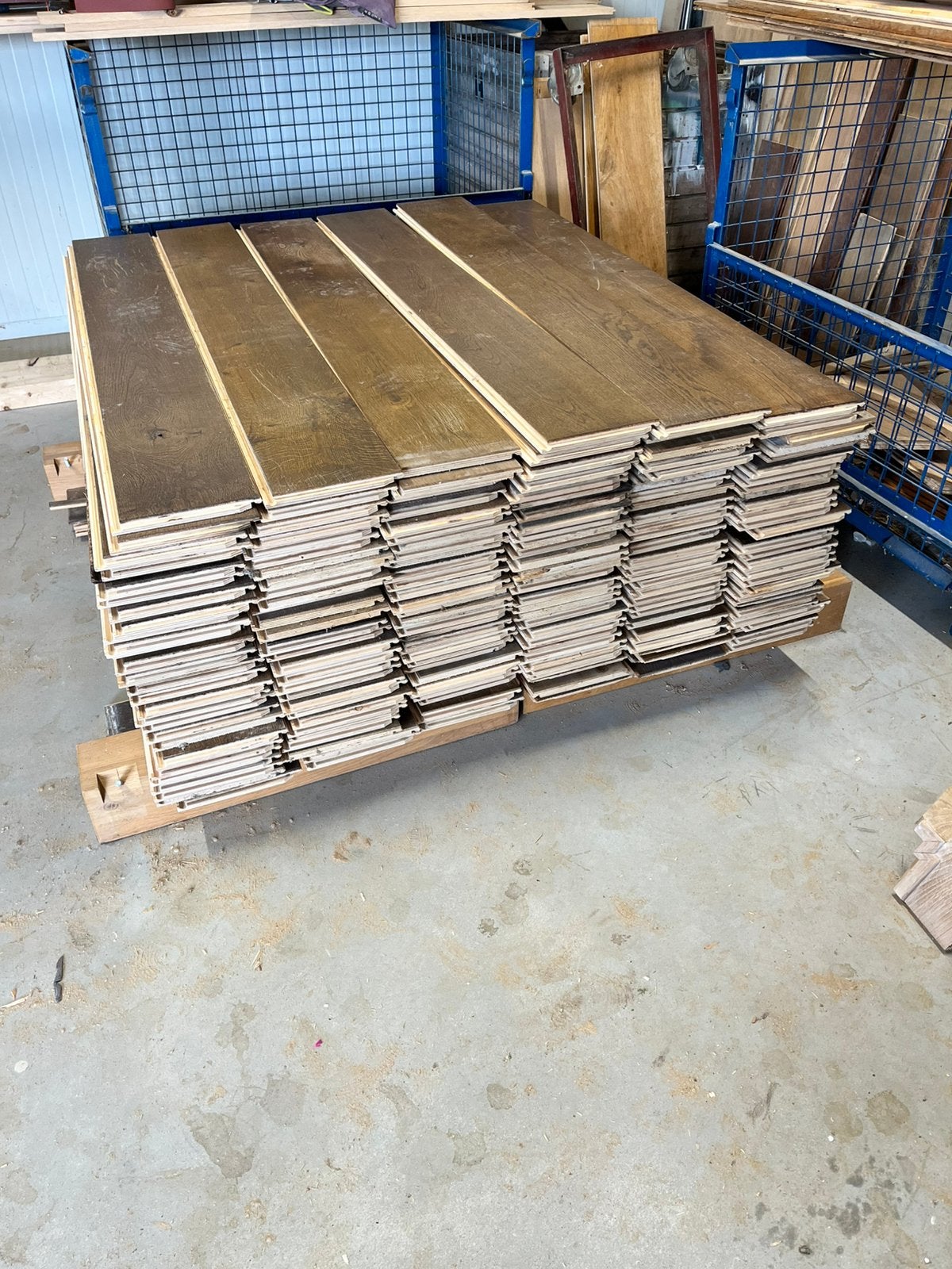 Eikenhout lamelparket vloer +/-45m2 18cm breed, 1.6cm dik, Doe-het-zelf en Verbouw, Vloerdelen en Plavuizen, Ophalen, Vloerdelen of -planken