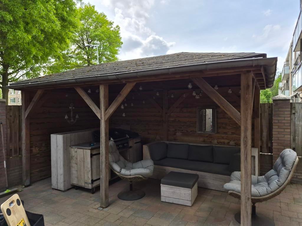 Houten Tuinpaviljoen, Tuin en Terras, Overkappingen, Ophalen, Gebruikt, Tuinpaviljoen