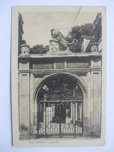 P340 Leiden Den Burcht - toegangspoort, Verzenden, 1920 tot 1940, Ongelopen, Zuid-Holland
