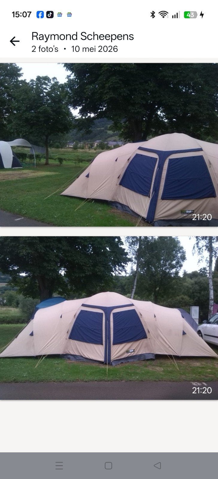 4 persoons tent in zeer goede staat, Ophalen, Zo goed als nieuw, Tot en met 4