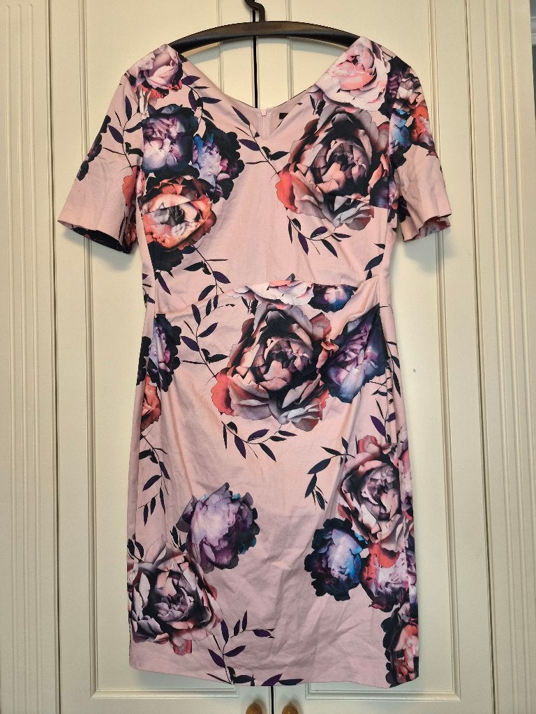 Vera Mont jurk, cocktailjurk, lichtroze, bloemen, maat 38, Maat 38/40 (M), Ophalen of Verzenden, Zo goed als nieuw, Boven de knie