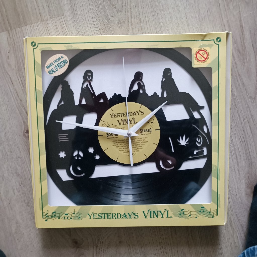 yesterday's vinyl klok love and peace vw bus volkswagen, Ophalen, Nieuw