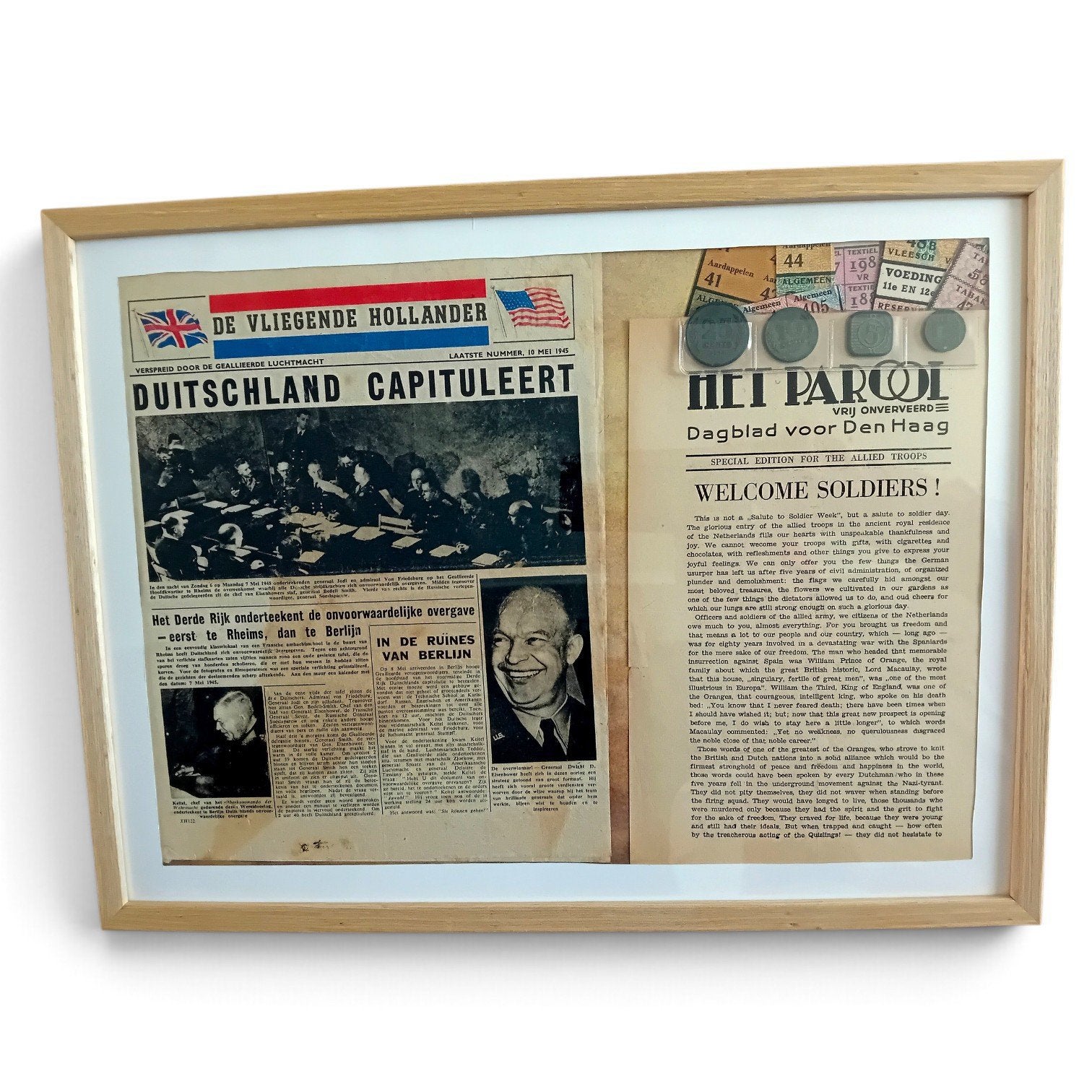 WW2 Bevrijding Sets Lijst Pers Bonkaarten Oorlogsgeld, Ophalen of Verzenden, Landmacht, Nederland, Boek of Tijdschrift