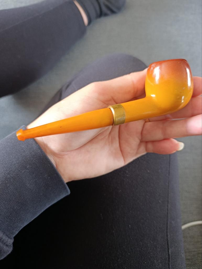 Oude pijp met bakeliet goede waagen, Ophalen of Verzenden, Gebruikt, (Water)pijp