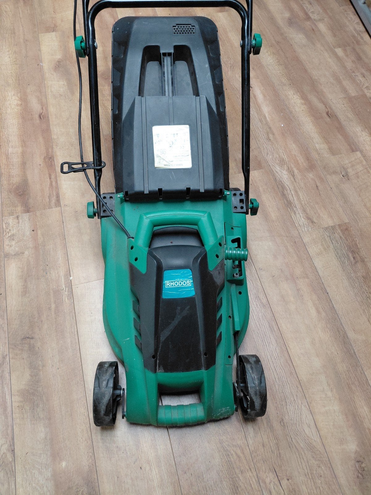 Rhodius elektrische grasmaaier 1400W, 38cm maaibreedte, Tuin en Terras, Grasmaaiers, Ophalen, Gebruikt, Elektrische grasmaaier