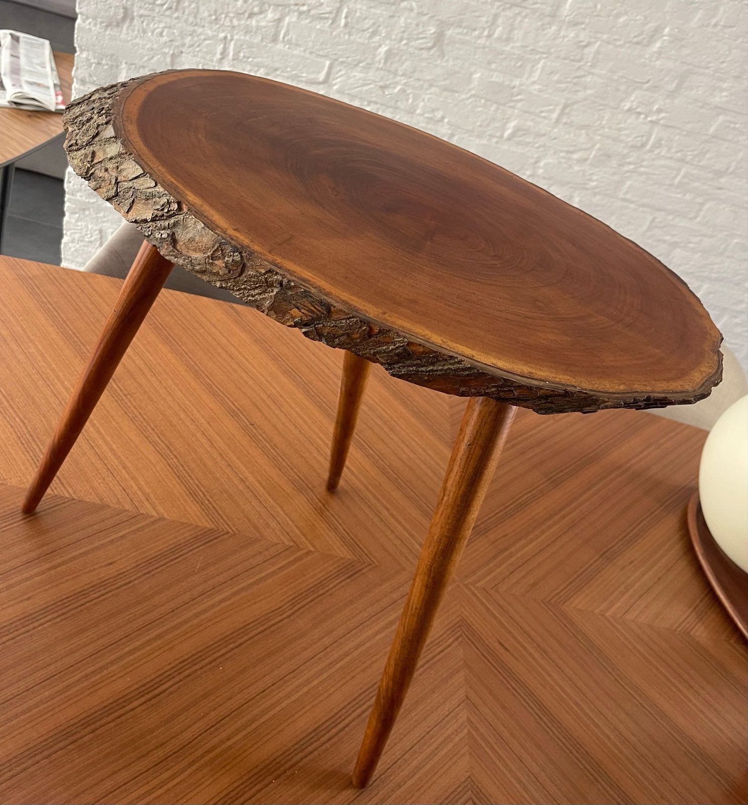 Retro Vintage Carl Auböck Boomstam Wijn-/Bijzettafel, Ophalen, Huis en Inrichting