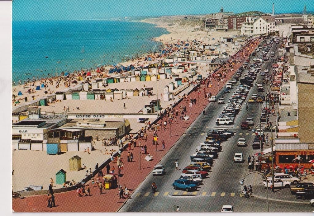 Frankrijk, Berck Plage met auto's, Ophalen of Verzenden, 1960 tot 1980, Gelopen, Frankrijk