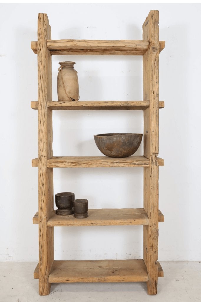 robuust oud houten boekenkast / rek, Met plank(en), 100 tot 150 cm, 200 cm of meer, Nieuw