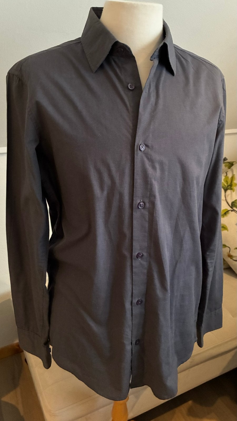 Alcott Antraciet Overhemd - Italiaans Model - Maat XL, Ophalen of Verzenden, Zo goed als nieuw, Grijs, Halswijdte 43/44 (XL)