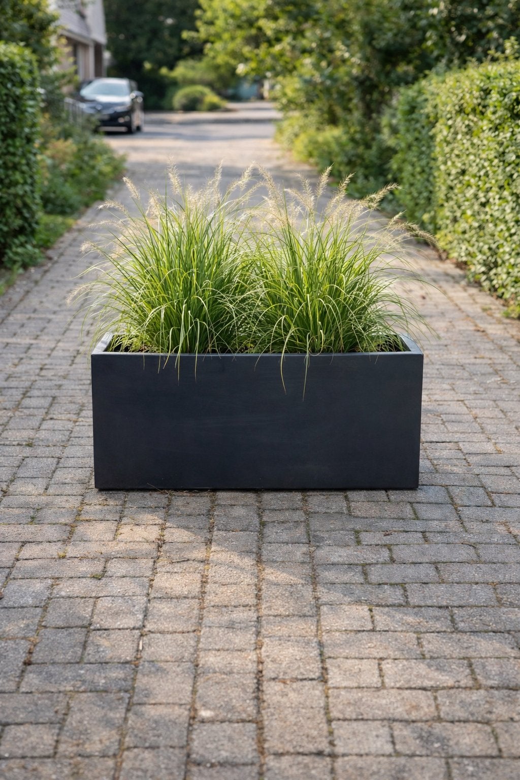 Bloemnak Antraciet - langwerpig - terrasafzetter, Tuin en Terras, Ophalen, Steen, Nieuw, Balkon