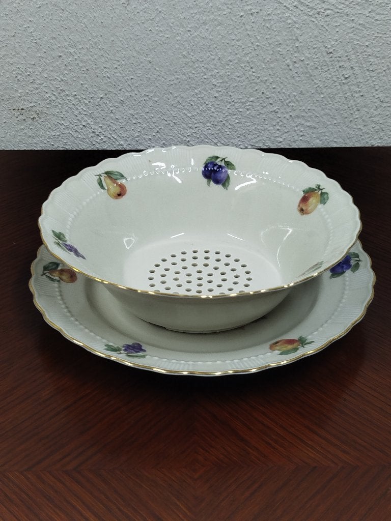 Vintage 2-delig vergiet Bavaria -Schwarzenhammer fruit decor, Ophalen of Verzenden