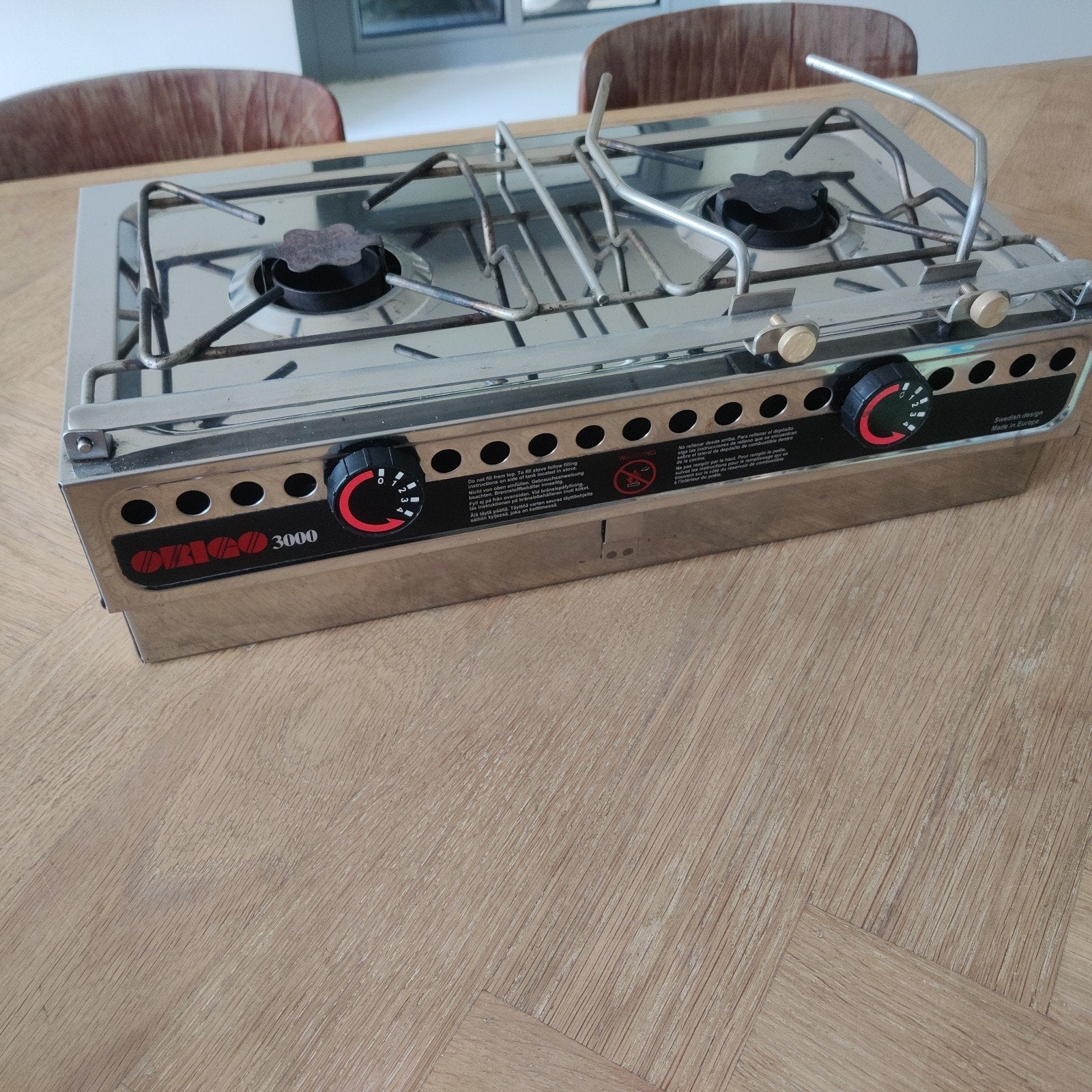 Origo 3000 Spiritus Kooktoestel met Panhouders, Ophalen of Verzenden, Gebruikt, Kombuis en Sanitair, Zeilboot of Motorboot
