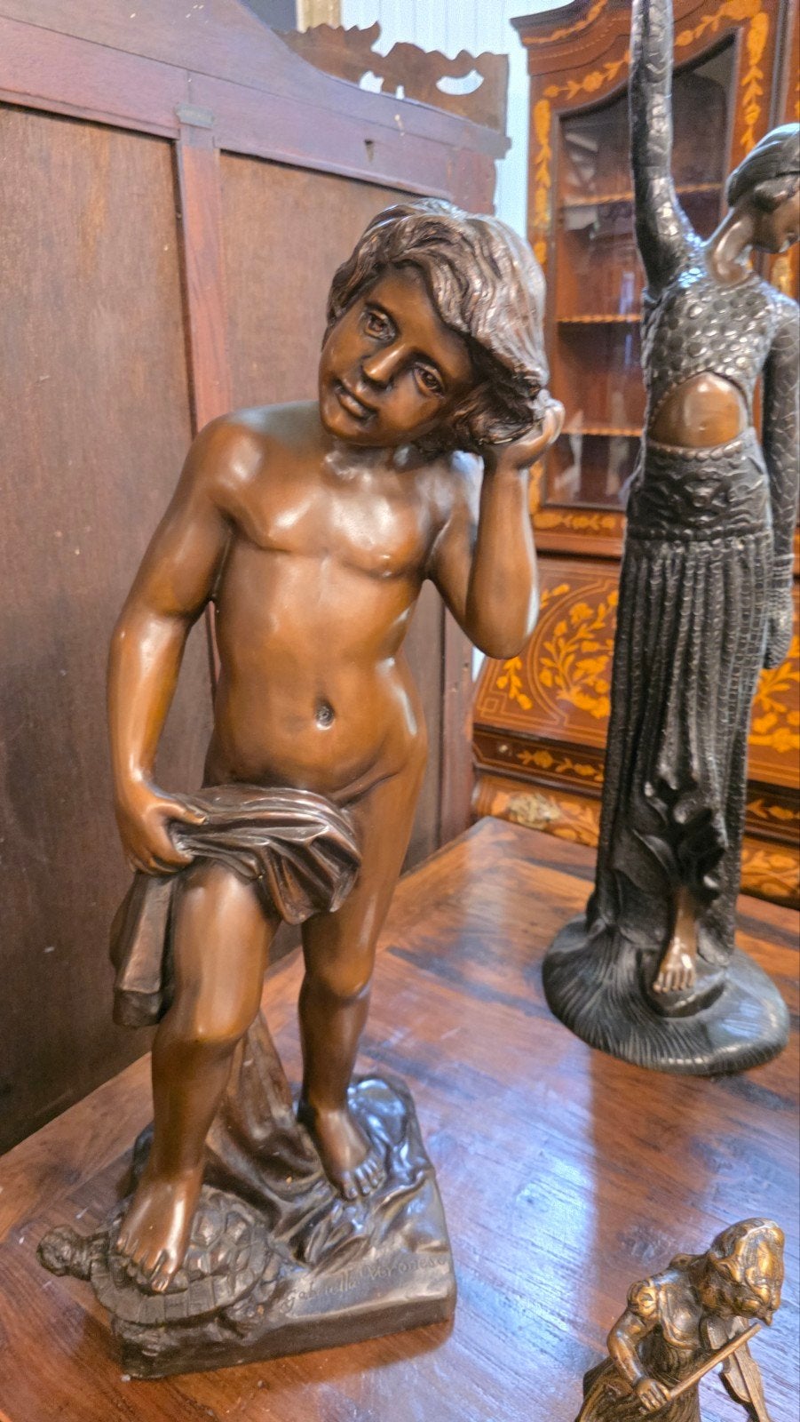 Mooie verzameling grote bronzen beelden, Ophalen
