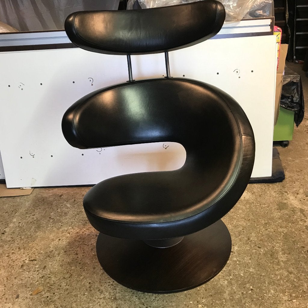 Varier Peel design stoel fauteuil chair zwart leer, Huis en Inrichting, Gebruikt, Ophalen of Verzenden, Nvt, Nvt