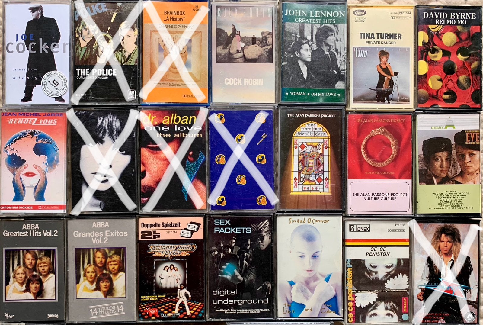 Muziekcassettes pop top 40 cassettebandjes origineel tape MC, Cd's en Dvd's, Cassettebandjes, Gebruikt, 2 t/m 25 bandjes, Diversen