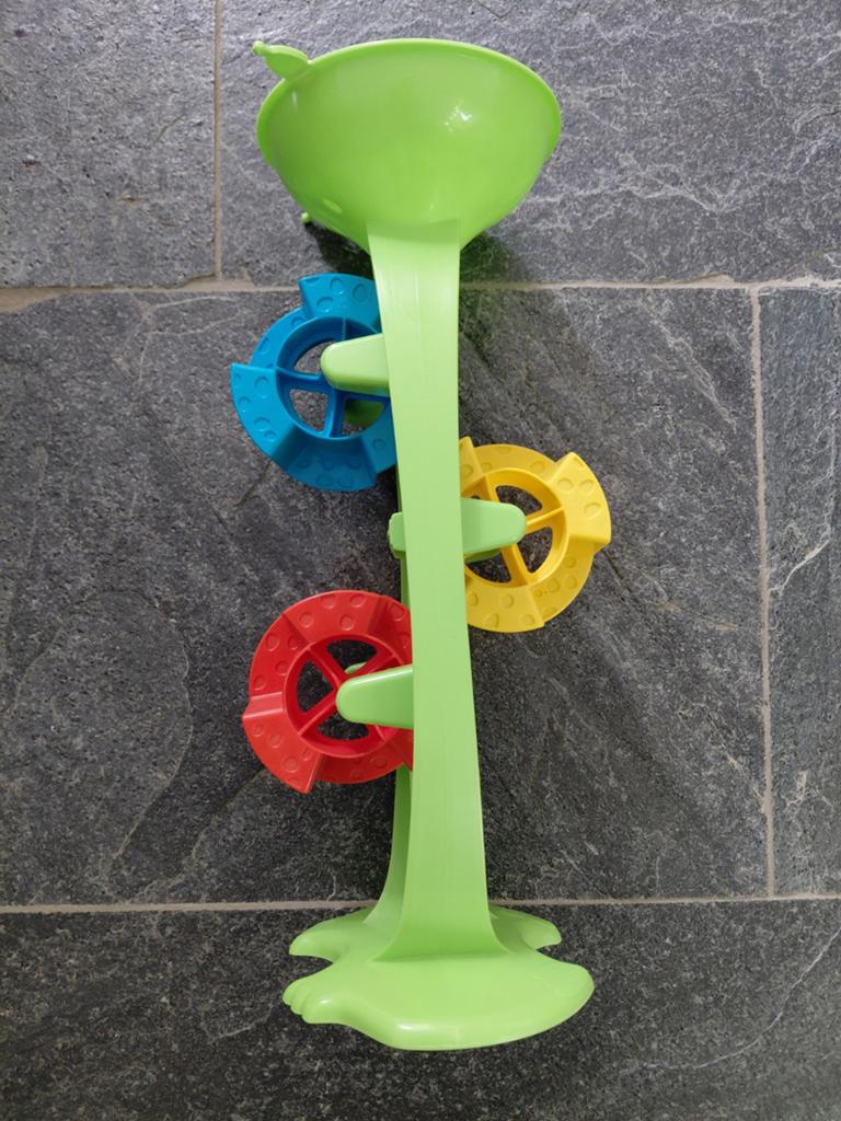 Groene waterbaan met waterradjes voor zand en water, Ophalen, Gebruikt