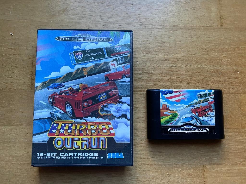 Turbo outrun sega mega drive, Spelcomputers en Games, 1 speler, Racen en Vliegen, Ophalen of Verzenden, Zo goed als nieuw