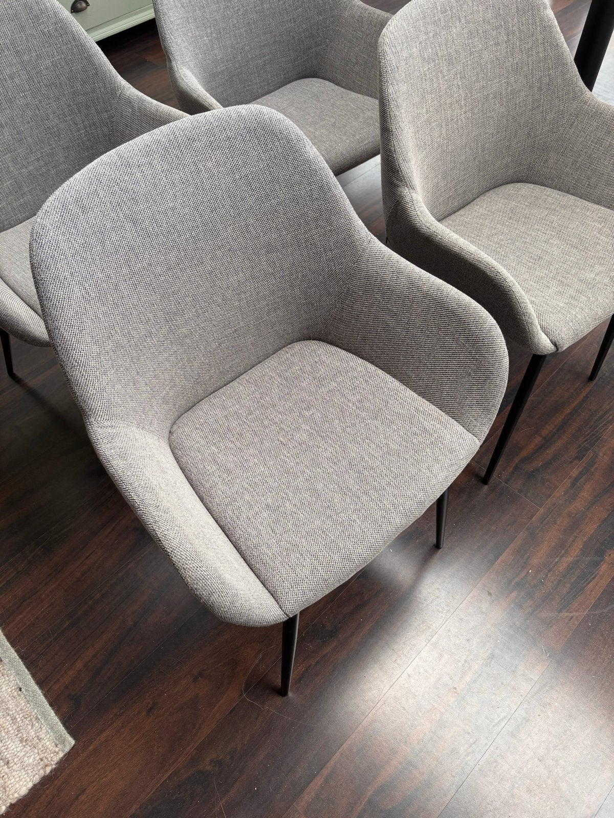 Set van 4 Kave stoelen - Zo goed als nieuw, Huis en Inrichting, Ophalen, Zo goed als nieuw, Vier, Stof
